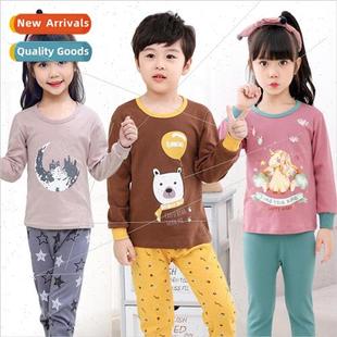 cotton sets boys girls fal Children sweater underwear