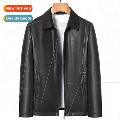Haining men leather leather jacket new padded men  senior se