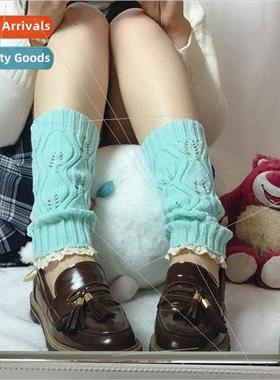 Autumn winter female fashion lace lace leaves short sockline