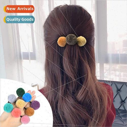 cute colorful rabb hair ball ball hair rope hairpin sweet ve
