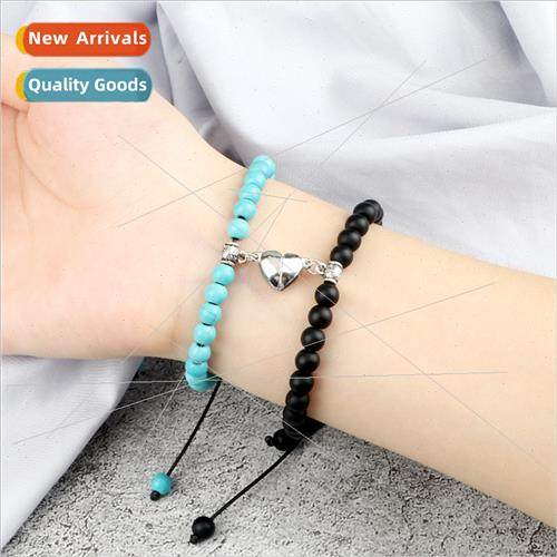 Creative beads bracelet ladies couple  students male lava we