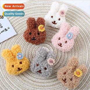 velvet bunny head Korean cute teddy accessories plu cartoon