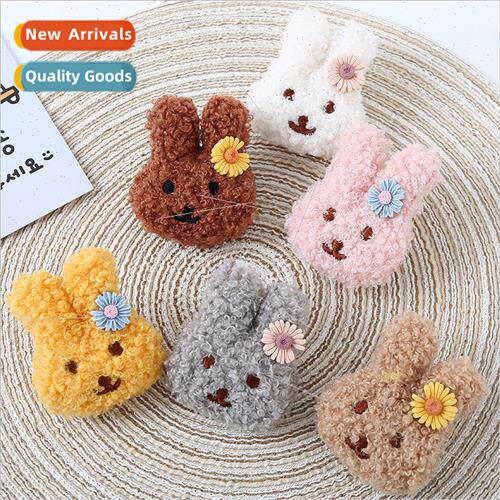 Korean  cartoon teddy velvet bunny head accessories cute plu