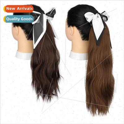 Wig ponytail water ripples big wave long curly hair realisti