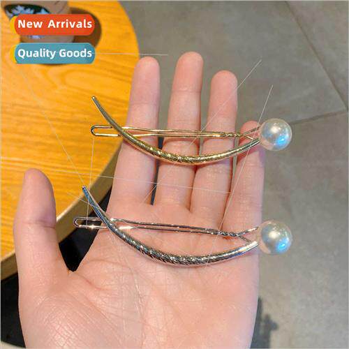 Korea pearl  arc spring clip frog buckle a word clip back he