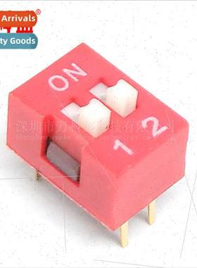 2P Dip Swch 2 Posion Flat Toggle Swch Pin Pch 2.54MM Red