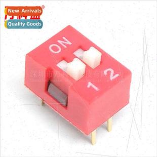 Toggle Red Swch 2.54MM Pch Pin Flat Posion Dip