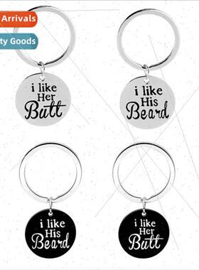 Jewelry creative couple pendant I like her I like his round