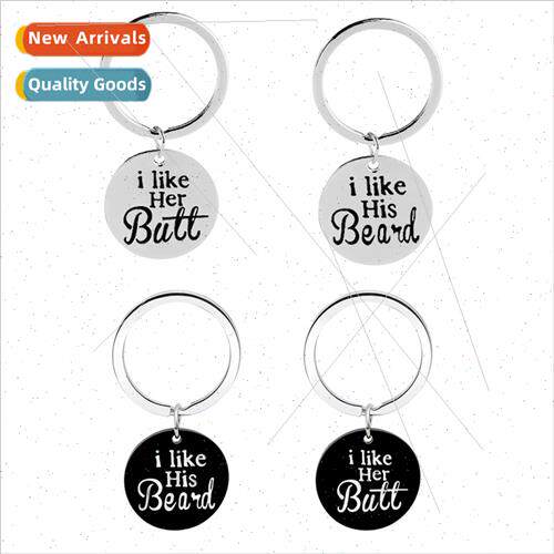 Jewelry creative couple pendant I like her I like his round