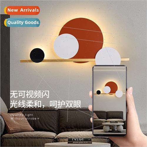 Scandinavian simple led wall lamp living room sofa backgroun