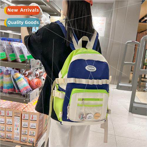 Korea casual collision color student schoolbag new ins colle