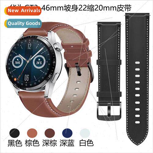 适用 Huawei GT3-46 leather strap Samsung watch3 watch band 2