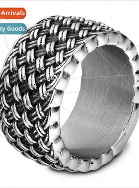 Korea Retro mple Love Intertwined Ring Braided Men  Men Ins