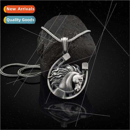 Europe men hip hop animal pendant ins simple retro necklace