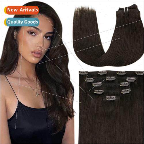 Real hair wig card sub hair seven piece hair extension piece