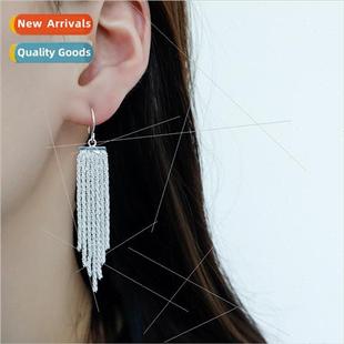 star full earrings retro palace Long vintage tassel