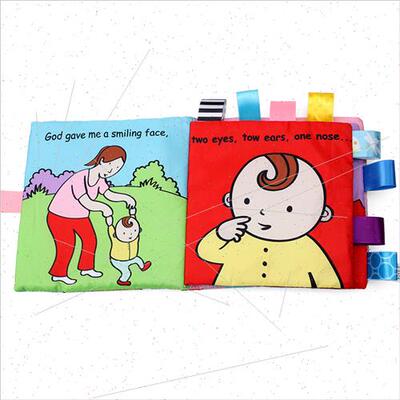 God created me baby label cloth book newborn baby blessing p