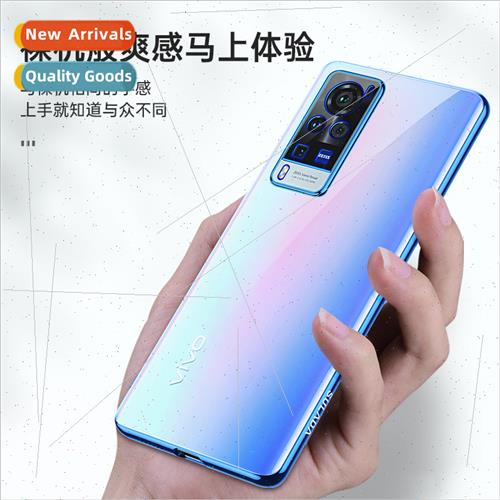 适用vivo X90pro phone case electroplating transparent X60 fu