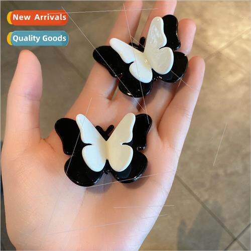 French retro stereoscopic black whe bow hair clips side simp