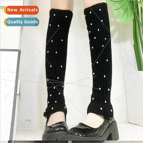 Autumn winter warm knted wool leggings Korean  pearl sweet J