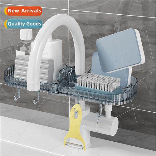 Faucet shelf kchen sink organizer household sponge rag dishw