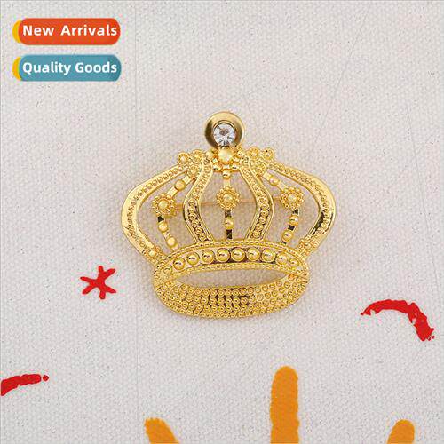 Classic crown brooch fashion simple corsage western clothing