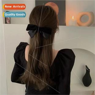 bow hair high vintage lev hundred velvet female French clips