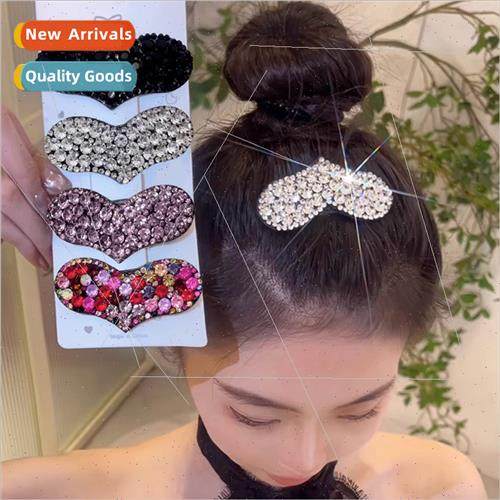 Love rhinestone hair clips female side bangs broken hair bb