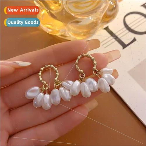 Baroque pearl earrings female earrings 2023 new tide earring