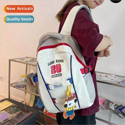 American retro schoolbag female new fashion large-capacy com