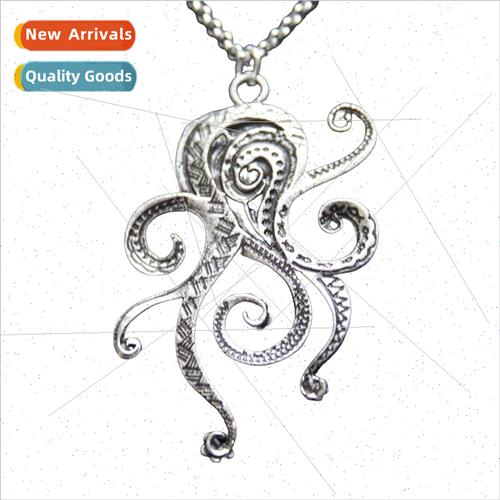 Cthulhu octopus pendant ins personalized stainless steel nec