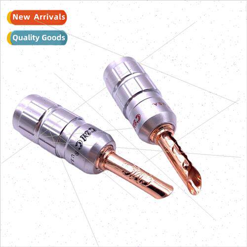 US CMC 0638 Purple Copper Banana Head Speaker Wire Plugs Aud