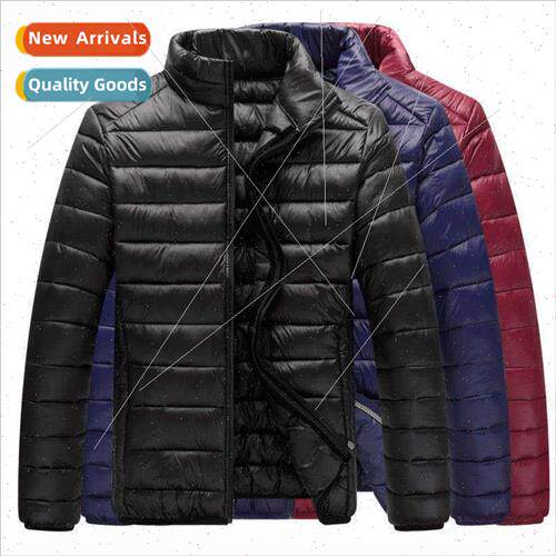 Autumn winter  light down cotton jacket men stand-up collar
