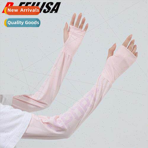 Summer new sunscreen ice sleeve UV ice silk outdoor long arm