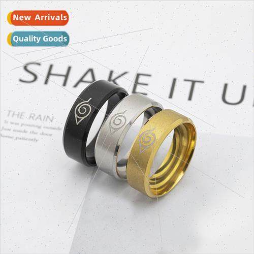 Korean wind anime  ring stainless steel jewelry tanium steel