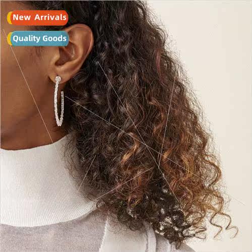 FEEHOE che Circle Earrings Copper wh AAA Zirconia Fashion Ne