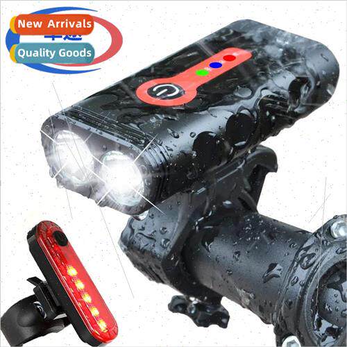 Bicycle headlight aluminum alloy LED mountain bike light USB