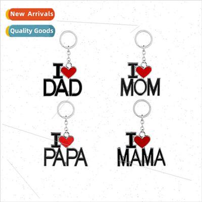 New Family Keychain DAD MOM MAMA PAPA Love Keychain Mother D