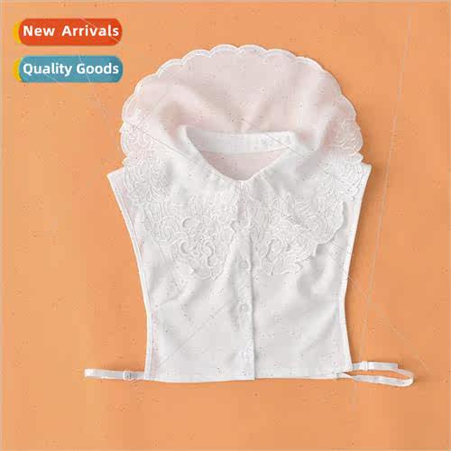 Autumn winter new embroidery lace collar hook flower collar