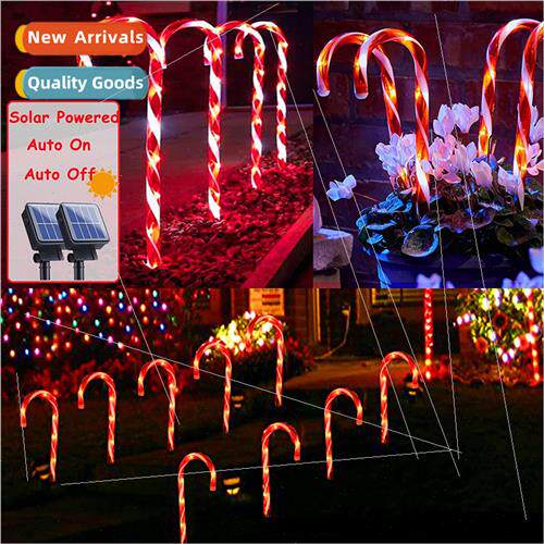 Solar garden lights Christmas decoration candy cane lights o