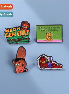 Creative new cute lazy cat shape animal badge cartoon anime