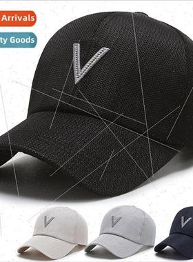 Summer men baseball cap tide net cap embroidery V duck tongu
