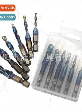 6pc Hexagonal Shank Blue Compose Tap Blue Plated ing & Tappi