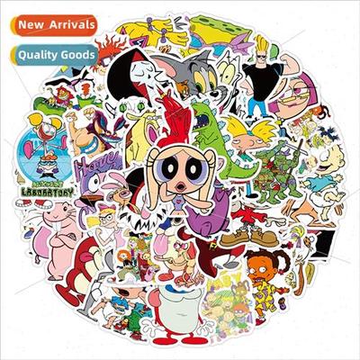 50 pcs of 90s animation series handbook stickers diy materia