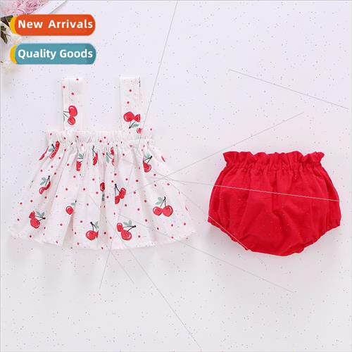 2023 baby spring and summer small skirt set female baby clot