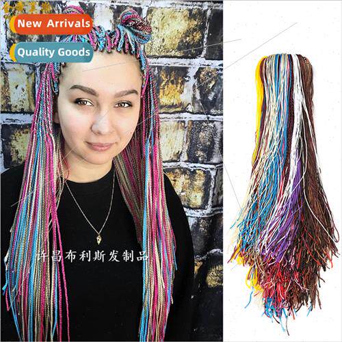 34 inch chemical fiber braid crochet hair colorful three str