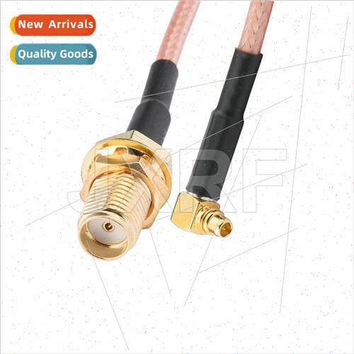 Coaxial RF adapter cable SMA female to MMCX male curved conn
