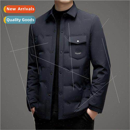 ght down jacket men 2023 fall winter new lapel middle-aged e