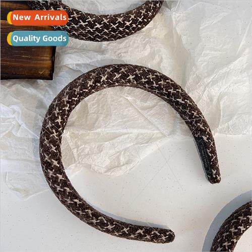 French hair bands thousand bird check pattern sponge hairpin