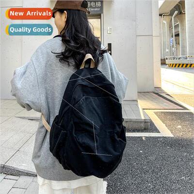 Shoulder bag female new washed canvas lerary Korean college